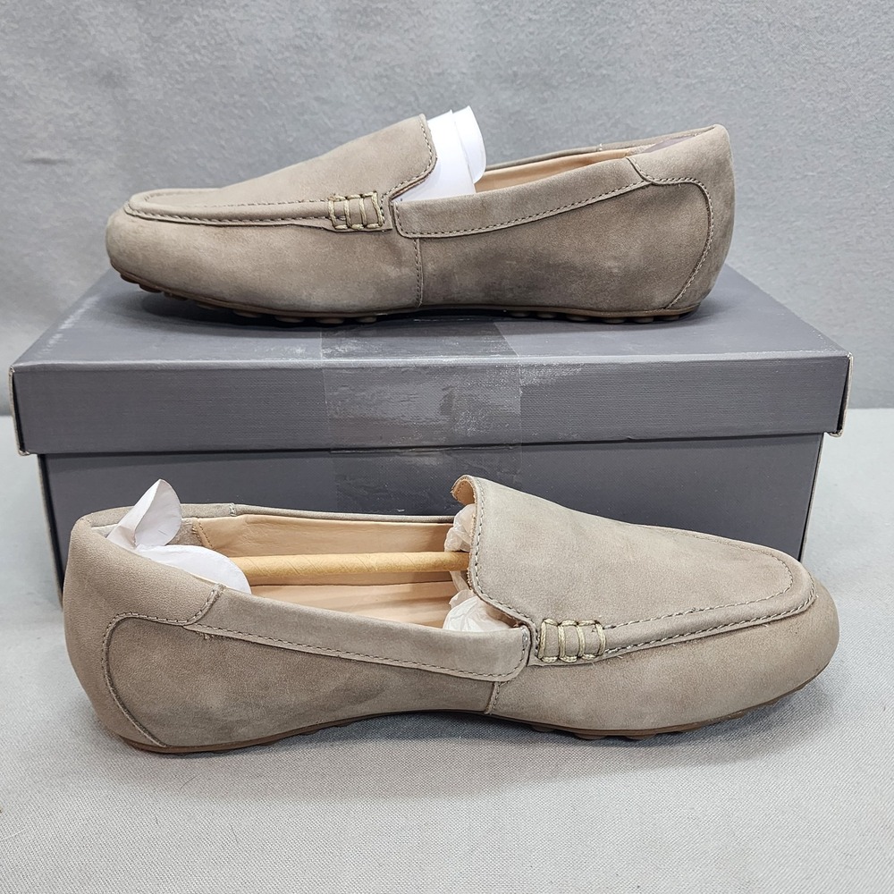 ABEO Harbor Driving Loafers Taupe‎ Suede Slip On Shoes Womens 7.5